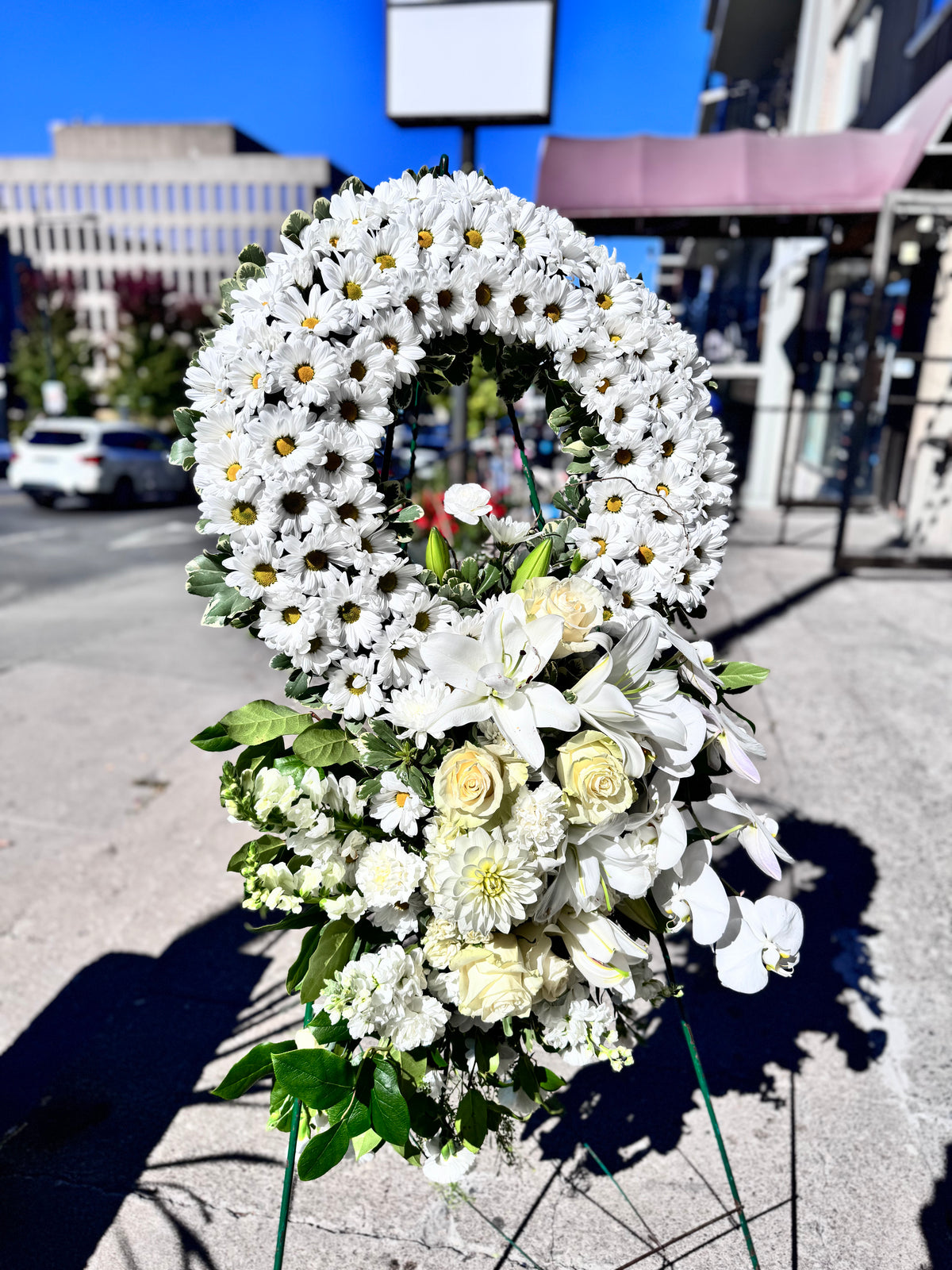 White Tribute Wreath