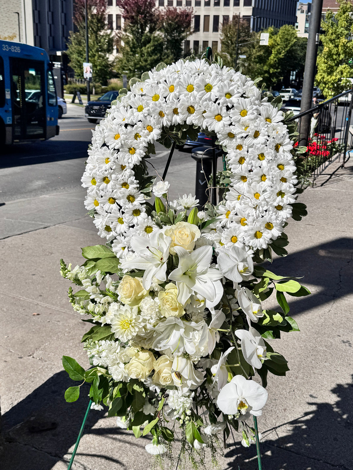 White Tribute Wreath