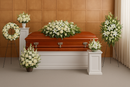 Premium White Memorial Casket Collection