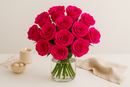 12 Floyd Hot Pink Roses bouquet