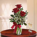 Thoughts of You Bouquet with Red Roses---Standard