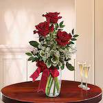 Thoughts of You Bouquet with Red Roses---Deluxe