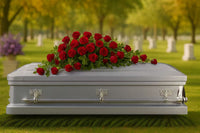 Luxury Red Casket